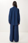 Oversize Müslin Gömlek Pantolon Takım LACİVERT LSA0014