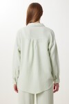 Oversize Müslin Gömlek Pantolon Takım SU YEŞİLİ LSA0014
