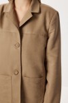 Regular Kesim Suni Süet Blazer Ceket VİZON LRG0055