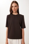Vatkalı İnterlok Tshirt ACI KAHVE LUS0085
