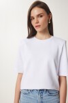 Vatkalı İnterlok Tshirt BEYAZ LUS0085
