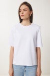 Vatkalı İnterlok Tshirt BEYAZ LUS0085