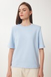 Vatkalı İnterlok Tshirt GÖK MAVİ LUS0085