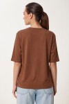 Vatkalı İnterlok Tshirt KAKAO LUS0085