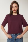Vatkalı İnterlok Tshirt MÜRDÜM LUS0085