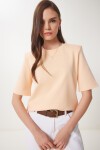 Vatkalı İnterlok Tshirt ŞEFTALİ LUS0085