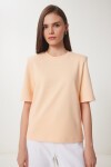 Vatkalı İnterlok Tshirt ŞEFTALİ LUS0085