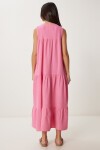 Volanlı Yazlık Müslin Elbise PEMBE LMX0087