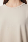 Basic Oversize Örme T-shirt TAŞ LHW0003