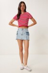 Cepli Mini Denim Etek AÇIK MAVİ LRC0005
