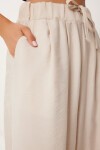 Geniş Paça Rahat Modal Pantolon KREM LMX0090