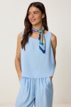 Kolsuz Bluz Pantolon Takım GÖK MAVİ LMC0058