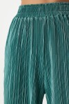 Piliseli Rahat Bluz Pantolon Takım CANLI YEŞİL LMC0017