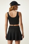 Şortlu Mini Tenis Eteği SİYAH LOW0003