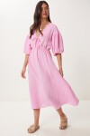 Yazlık Midi Müslin Elbise PEMBE LKB0014