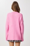 Yumuşak Dokulu Oversize Triko Kazak PEMBE LPF0063
