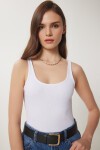 2Li Fitilli Kalın Askılı Örme Atlet SİYAH BEYAZ LUS0080