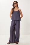 Askılı Modal Bluz Pantolon Takım FÜME LRV0108