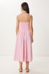 Askılı Yazlık Midi Poplin Elbise PEMBE LRG0030