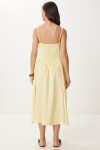 Askılı Yazlık Midi Poplin Elbise SARI LRG0030