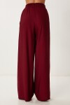 Bağlama Detaylı Bluz Pantolon Takım BORDO LRV0104