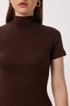 Balıkçı Yaka Basic Viskon Bluz KAHVERENGİ LRN0027