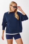 Basic Yumuşak Modal Sweatshirt LACİVERT LUB0245