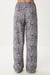 Desenli Keten Yelek Pantolon Takım GRİ LRG0032