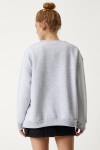 Fermuar Detaylı Şardonlu Sweatshirt GRİ LUB0003