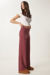 Geniş Paça Rahat Yumoş Pantolon BORDO LUB0073