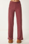 Geniş Paça Rahat Yumoş Pantolon BORDO LUB0073