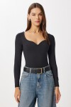 Kalp Yaka Polyamid Body SİYAH LUB0264