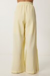 Keten Crop Bluz Pantolon Takım SARI LRV0107