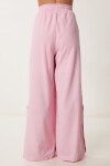 Keten Crop Bluz Pantolon Takım ŞEKER PEMBE LRV0107