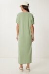 Oversize Basic Yazlık Örme Elbise ÇAĞLA YEŞİLİ LUB0082