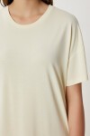 Oversize Basic Yazlık Örme Elbise SARI LUB0082