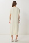 Oversize Basic Yazlık Örme Elbise SARI LUB0082