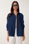 Oversize Müslin Gömlek LACİVERT LRG0027