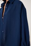 Oversize Müslin Gömlek LACİVERT LRG0027