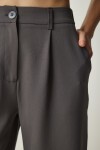 Pilili Dokuma Pantolon GRİ LUB0071