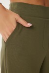 Rahat Geniş Paça İnterlok Pantolon HAKİ LUB0067
