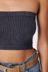 Straplez Fitilli Örme Büstiyer ANTRASİT LUB0218