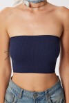 Straplez Fitilli Örme Büstiyer LACİVERT LUB0218