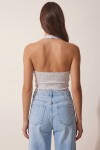 2’li Paket Halter Yaka Basic Örme Bluz SİYAH GRİ MELANJ LDZ0078