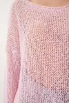 Ajurlu Mevsimlik Triko Bluz PEMBE LYY0092