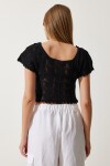 Ajurlu Triko Bluz SİYAH LYU0003