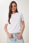 Basic Mevsimlik Triko Bluz BEYAZ LUS0119