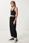 Cepli Müslin Şalvar Pantolon SİYAH LYY0111