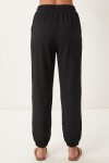 Cepli Rahat Krinkıl Şalvar Pantolon SİYAH LFW0024