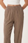Cepli Rahat Krinkıl Şalvar Pantolon VİZON LFW0024